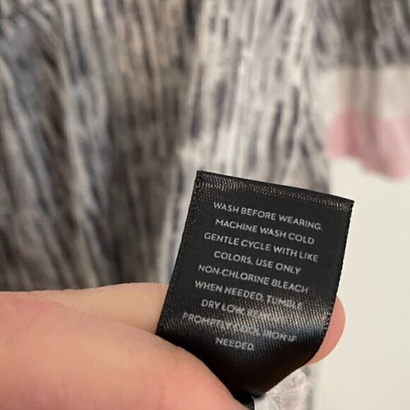 SIMPLY VERA VERA WANG 1/2 Sleeve "Maxi" Caftan Gray White Long Nightgown Pajamas - Picture 13 of 16